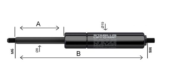 Resortes de gas 8x19 - 402760.185 - Resortes de gas