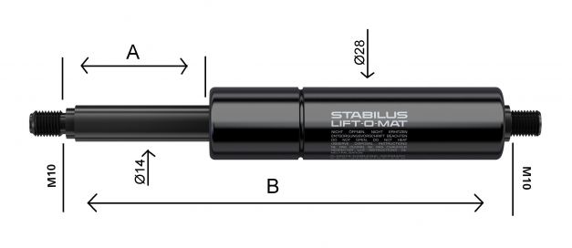Resortes de gas 14x28 - 402760.529 - Resortes de gas