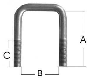 Tornillo estribo galv. M10 - 415628.001 - Remolque de barco