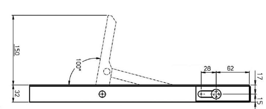 Cerradura con temporizador regulable a la derecha con receso para el