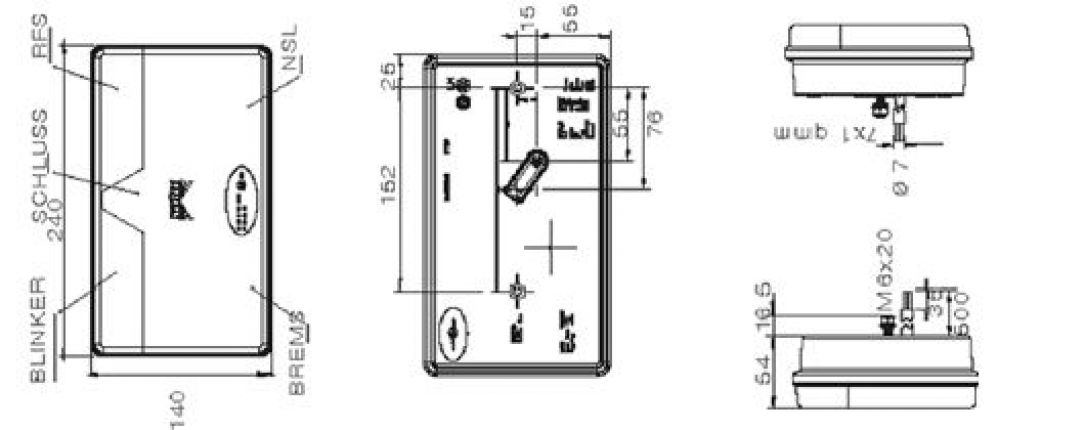 Multi LED 2 / Versión Alta 12V/24V - 419198.001 - Luces traseras